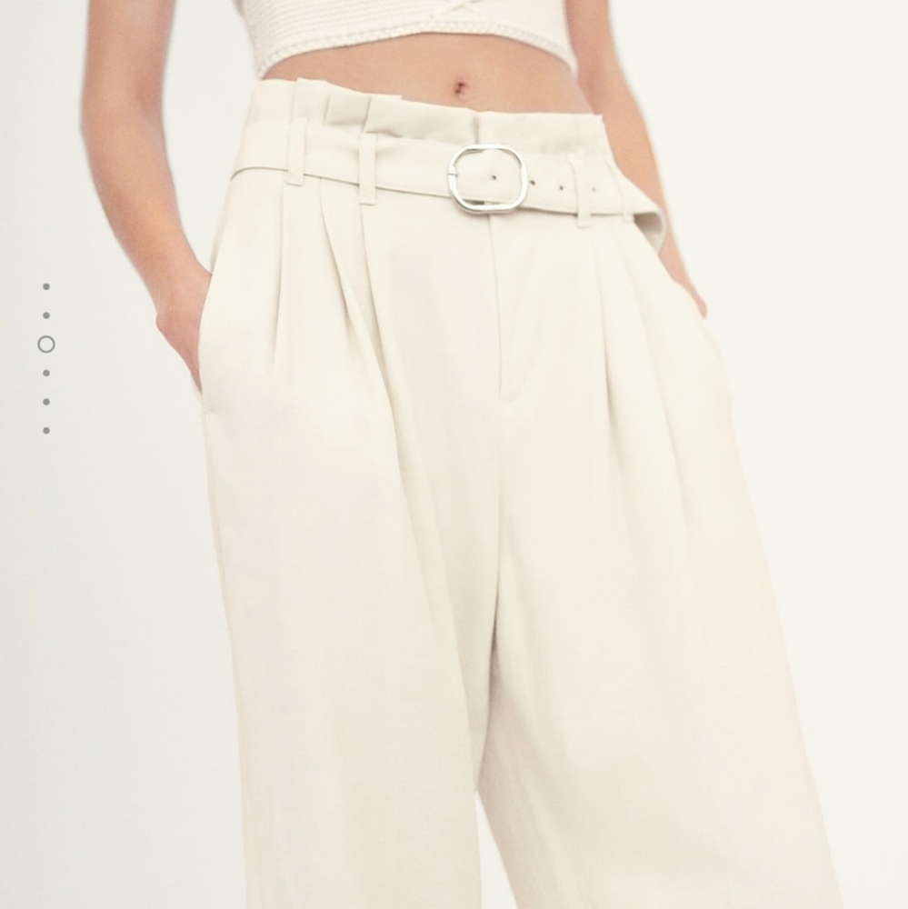 Zara wide leg belted pants - Picture 3 of 6
